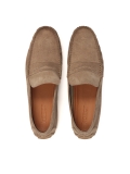 U-stitched suede moccasins TYODOR