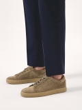 Taupe sneakers with perforations on the upper  CASPEROS