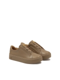Sneakers in taupe color with decorated tongue MALIA