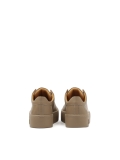 Sneakers in taupe color with decorated tongue MALIA