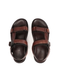 Comfortable leather sandals in brown color  LUDVIC