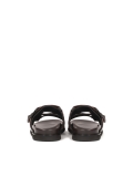 Brown leather slides LUDVIC