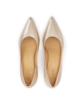 Metallic leather wedding pumps STONE