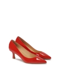 Red patent leather pumps STONE
