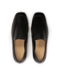 Minimalist black loafers in full grain leather CARMEN