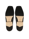 Minimalist black loafers in full grain leather CARMEN