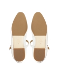 White leather ballerinas with strap  LETICIA