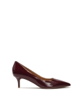 Maroon low pumps in patent leather ZOE