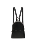 Small black rigid leather backpack BRYCE