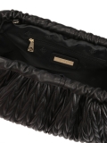 Black clutch bag with quilted pattern EVENING