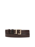 Narrow double-sided leather belt DAYNE