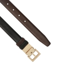 Narrow double-sided leather belt DAYNE