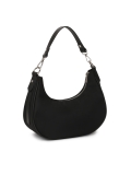 Black textile bag in the shape of a croissant ROSALINA