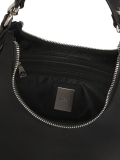 Black textile bag in the shape of a croissant ROSALINA