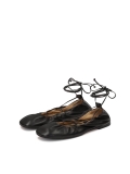 Black ballerinas tied around the ankle  KS AVRIL