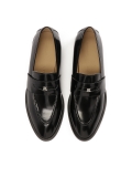 Black slip-on leather shoes KS PERLE