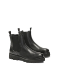 Classic black men's Chelsea boots on a trefoil sole DONALDOS