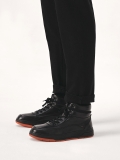 Black sneakers with contrasting red sole  OTOKAS