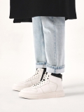 Men's leather sneakers with ankle-length upper  PETRONIUSS