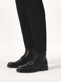 Classic black casual style men's boots  FABRIZIO