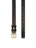 Minimalist leather women's belt with logo buckle  VALLEY