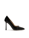 Black heeled pumps with stiletto nose  KS CLARA