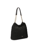 Black quilted bag-shaped handbag  SOLENE