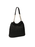 Black quilted bag-shaped handbag  SOLENE