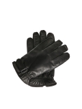 Black men's gloves with perforations on the fingers BLASIUS