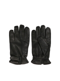 Black men's gloves with perforations on the fingers BLASIUS