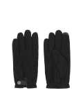 Black suede gloves with touchscreen functionality CLEMENT 