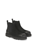Men’s black insulated Chelsea boots with track sole ILLTES