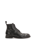 Black brogue decorated boots GRANTES