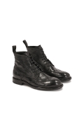 Black brogue decorated boots GRANTES