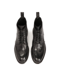 Black brogue decorated boots GRANTES