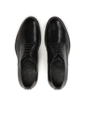 Elegant black derby shoes for suit SERGIUSS