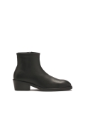 Leather black boots with zipper upper KS BARTHELEMI