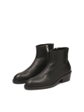 Leather black boots with zipper upper KS BARTHELEMI