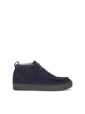 Navy blue suede chukka sneakers LEONID