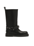 Leather biker boots with slip-on upper KS LEVEN