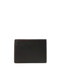 Small black men's wallet trimmed with red thread   LAURENCIUS