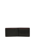 Small black men's wallet trimmed with red thread   LAURENCIUS