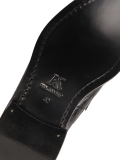 Black croc-embossed leather loafers KS BERNARD