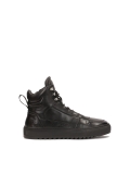 Black sneakers with high upper and lacing KS JIMMEY