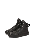 Black sneakers with high upper and lacing KS JIMMEY