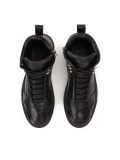 Black sneakers with high upper and lacing KS JIMMEY