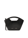 Black handbag with rigid construction KS ALIX