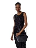 Black handbag with rigid construction KS ALIX