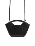 Black handbag with rigid construction KS ALIX