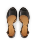 Classic black sandals with wide strap SELAH